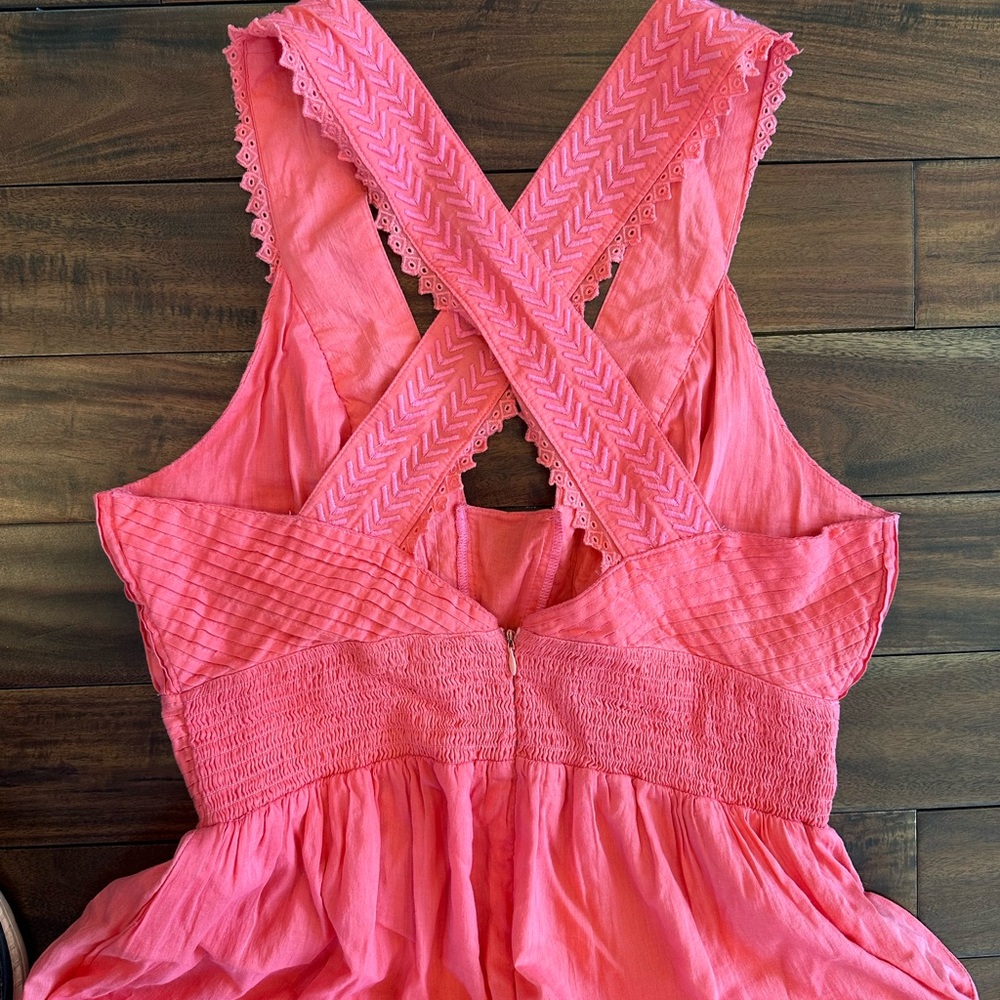Ramy Brook Lulu Maxi Dress Coral Pink Size 10 - Picture 5 of 5